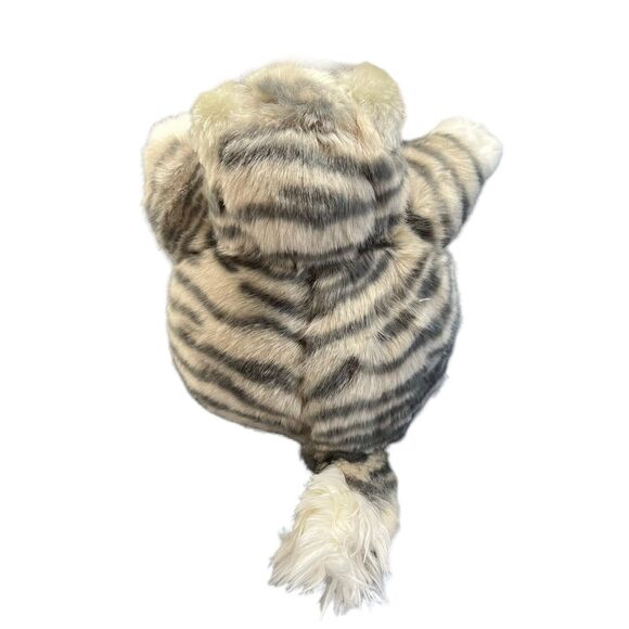 Unipak FatCat Kitty Tabby Cat Plush Gray White 10" Sitting Round Stuffed 2014 - Picture 4 of 8